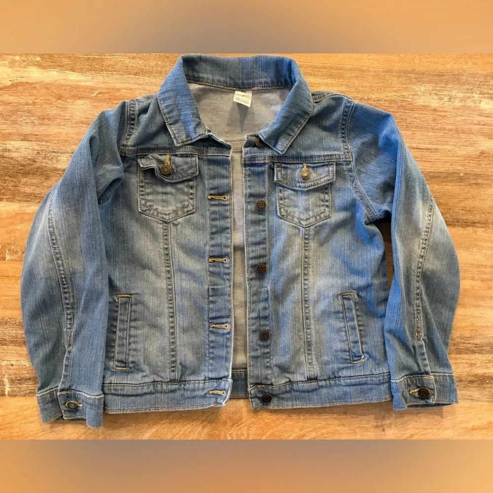 Carter's Denim Jean Jacket‎ Kids Size 7 Light Blue Classic Unisex Fall